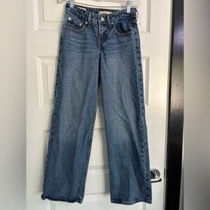 Levi's Loose Low in Medium Blue Denim, Size 24
